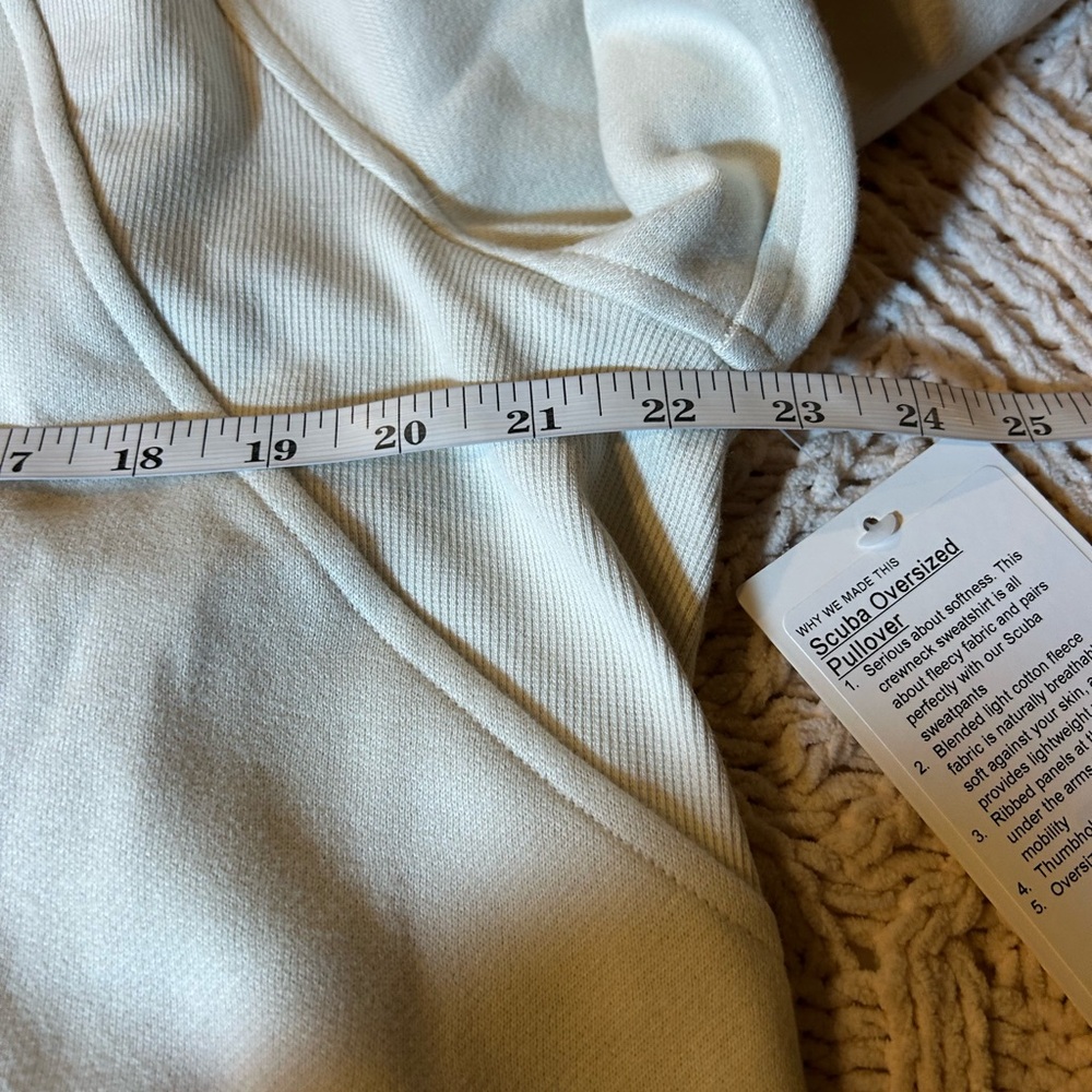 ❗️SOLD❗️Lululemon Scuba Oversized Pullover Wordmark in Bone 🆕 - Picture 7 of 9